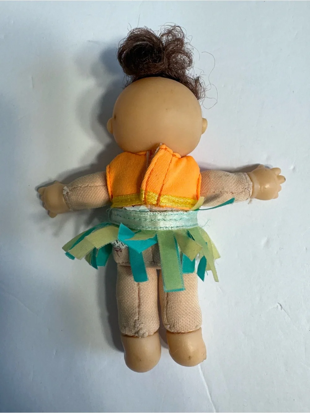 Vintage 1995 Mattel CPK Twin Dolls in Orange, Green & Denim-Style Outfits